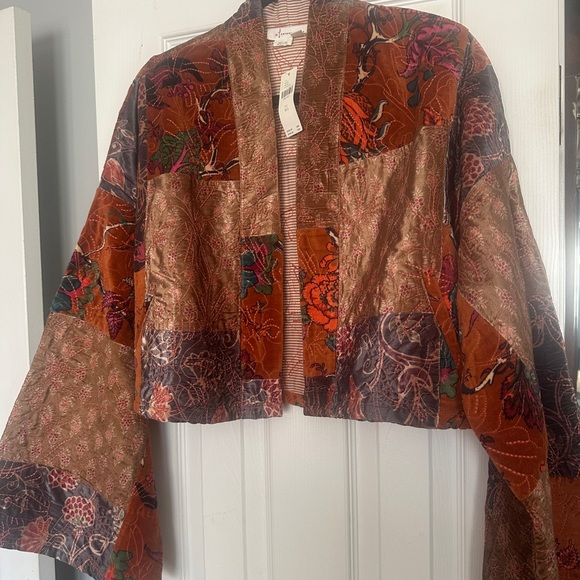 Anthropologie Jackets & Blazers - Anthropologie Velvet Patchwork Kimono One Size